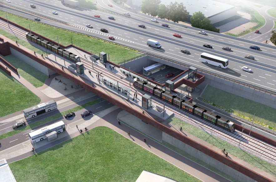 Operational by 2035: Final route revealed for express tram between Cloche d'Or and Belvaux