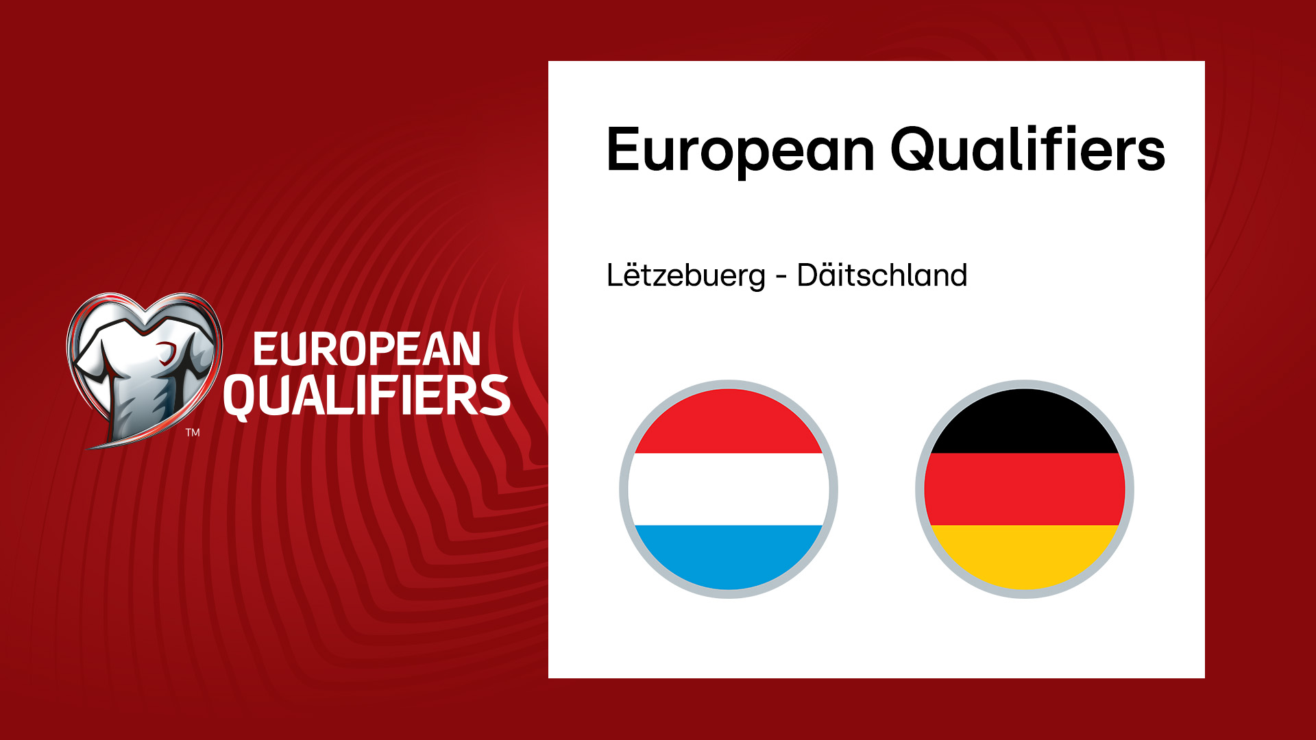 Live stream: European Qualifiers for 2026 World Cup: Luxembourg vs. Germany
