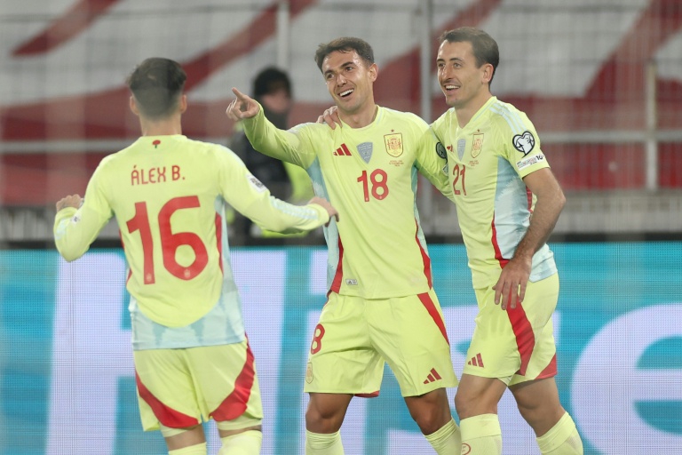 Spain virtually seal World Cup qualification in Georgia romp