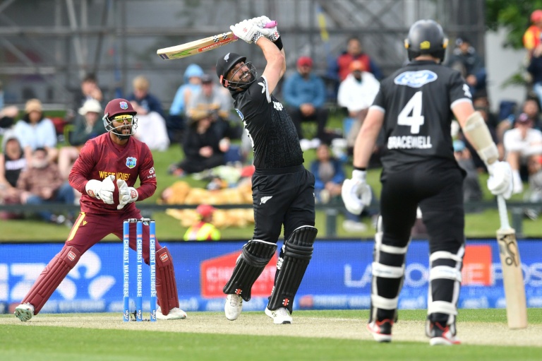 Opening game: Mitchell ton lifts New Zealand to 269-7 in first Windies ODI
