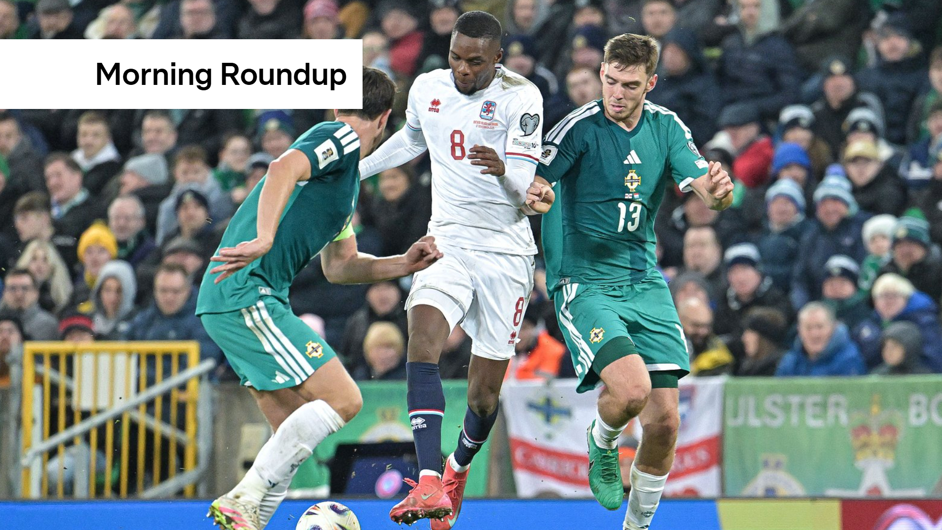 UN adopts Gaza peace plan, Red Lions lose to Northern Ireland, and Google data centre moves forward