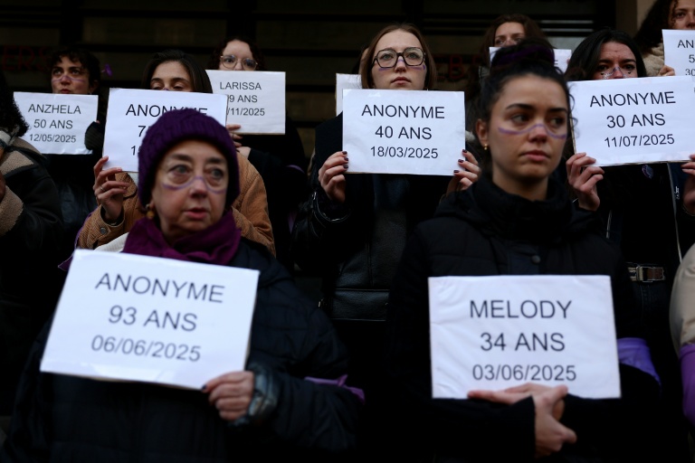 50,000 take to the streets: Thousands march in France to demand action on violence against women